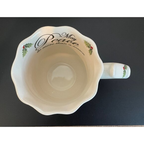 Holiday Porcelain Cardinal Coffee Mug Cracker Barrel Season of Peace - Picture 6 of 9